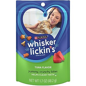 Whisker Lickin's Tuna Flavor Crunchy Cat Treats, 1.7-oz bag