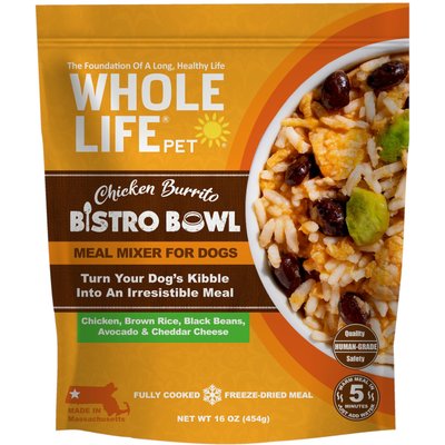 Whole Life Whole Life Bistro Bowls Chicken Burrito Flavored Dog Food Topper, 16-oz bag
