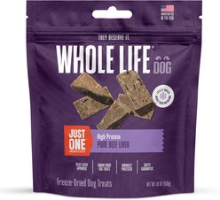 Whole Life Just One Ingredient Pure Beef Liver Freeze-Dried Dog Treats, 18-oz bag