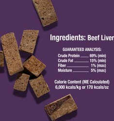 Whole Life Just One Ingredient Pure Beef Liver Freeze-Dried Dog Treats, 4-oz bag slide 2 of 7