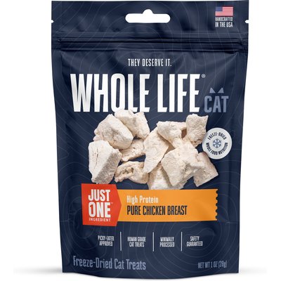 Whole Life Whole Life Just One Ingredient Pure Chicken Breast Freeze-Dried Cat Treats, 1-oz bag