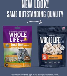 Whole Life Just One Ingredient Pure Chicken Breast Freeze-Dried Cat Treats, 4-oz bag slide 2 of 8