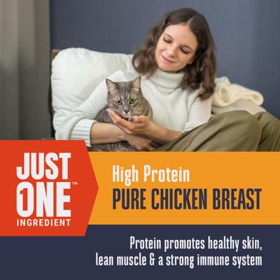 Show full view: Whole Life Just One Ingredient Pure Chicken Breast Freeze-Dried Cat Treats, 4-oz bag slide 5 of 13