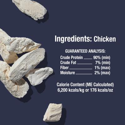 Show full view: Whole Life Just One Ingredient Pure Chicken Breast Freeze-Dried Cat Treats, 4-oz bag slide 3 of 13