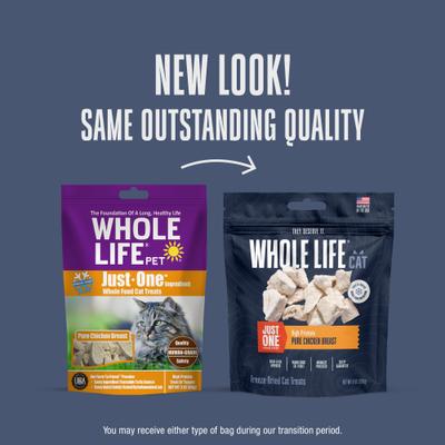 Show full view: Whole Life Just One Ingredient Pure Chicken Breast Freeze-Dried Cat Treats, 9-oz bag slide 4 of 13