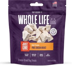 Whole Life Just One Ingredient Pure Chicken Breast Freeze-Dried Dog & Cat Treats, 21-oz bag