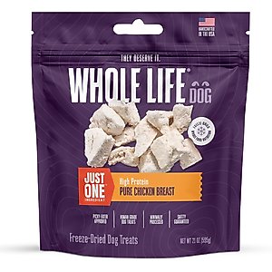 Whole Life Just One Ingredient Pure Chicken Breast Freeze-Dried Dog & Cat Treats, 21-oz bag