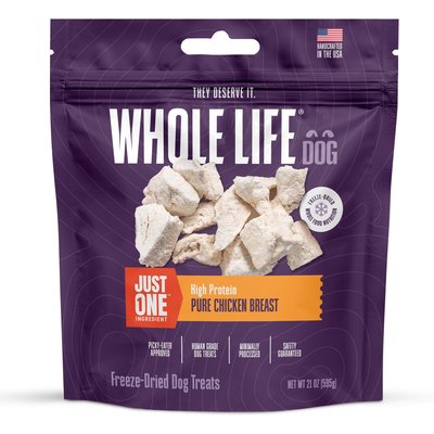 Whole Life Whole Life Just One Ingredient Pure Chicken Breast Freeze-Dried Dog Treats, 21-oz bag