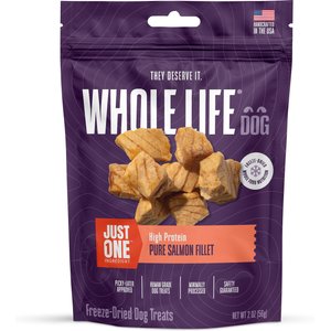 Whole Life Just One Ingredient Pure Salmon Fillet Freeze-Dried Dog & Cat Treats, 2-oz bag