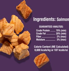 Whole Life Just One Ingredient Pure Salmon Fillet Freeze-Dried Dog & Cat Treats, 2-oz bag slide 2 of 7