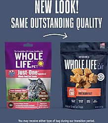 Whole Life Just One Ingredient Pure Salmon Fillet Grain-Free Freeze-Dried Cat Treats, 1-oz bag slide 2 of 8