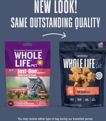 Whole Life Just One Ingredient Pure Salmon Fillet Grain-Free Freeze-Dried Cat Treats, 2.5-oz bag slide 2 of 8
