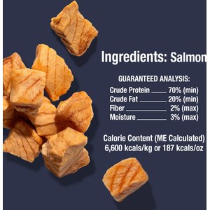 Whole Life Just One Ingredient Pure Salmon Fillet Grain-Free Freeze-Dried Cat Treats, 2.5-oz bag