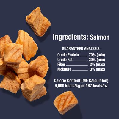 Show full view: Whole Life Just One Ingredient Pure Salmon Fillet Grain-Free Freeze-Dried Cat Treats, 2.5-oz bag slide 3 of 13