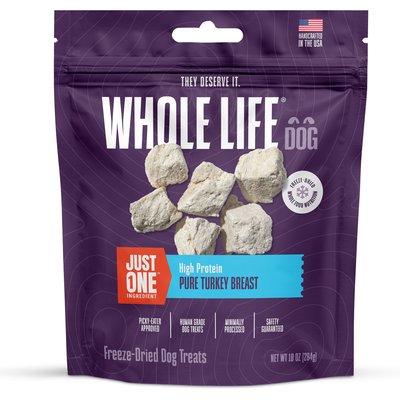 Whole Life Whole Life Just One Ingredient Pure Turkey Breast Freeze-Dried Dog & Cat Treats, 10-oz bag