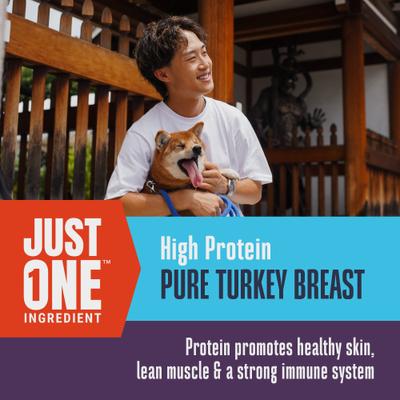 Show full view: Whole Life Just One Ingredient Pure Turkey Breast Freeze-Dried Dog & Cat Treats, 10-oz bag slide 5 of 12