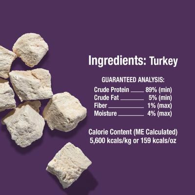 Show full view: Whole Life Just One Ingredient Pure Turkey Breast Freeze-Dried Dog & Cat Treats, 10-oz bag slide 3 of 12