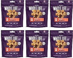 Whole Life Just One Salmon Value Pack Freeze-Dried Dog & Cat Treats, 8-oz bag, case of 6