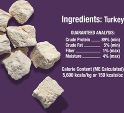 Whole Life Just One Turkey Value Pack Freeze-Dried Dog & Cat Treats, 10-oz bag, case of 6 slide 2 of 9