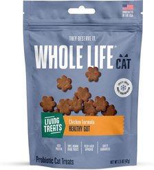 Whole Life Living Treats Healthy Gut Chicken Flavor Freeze-Dried Cat Treats, 1.5-oz bag