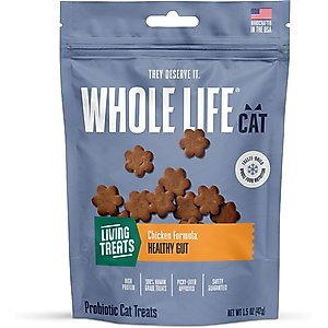 Whole Life Living Treats Healthy Gut Chicken Flavor Freeze-Dried Cat Treats, 1.5-oz bag