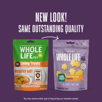 Show full view: Whole Life Living Treats Healthy Gut Pumpkin Flavor Freeze-Dried Dog Treats, 12-oz bag slide 4 of 12