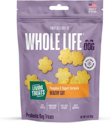 Whole Life Living Treats Healthy Gut Pumpkin Flavor Freeze-Dried Dog Treats, 3-oz bag slide 1 of 9