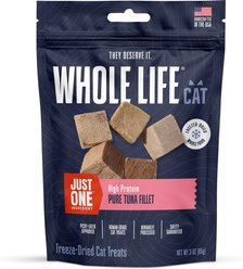Whole Life Pet Just One Tuna Cat Treat, 3-oz bag
