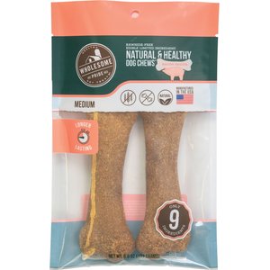 Wholesome Pride Pet Treats Natural & Healthy Bacon Flavor Medium Dog Chews, 2 count