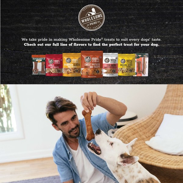 Wholesome Pride Pet Treats Natural & Healthy Bacon Flavor Small Dog Chews, 2 count