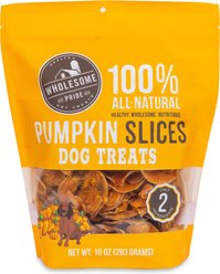 Wholesome Pride Pet Treats Pumpkin Slices Dehydrated Dog Treats, 10-oz bag