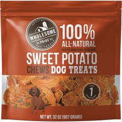 Wholesome Pride Pet Treats Sweet Potato Chews Dehydrated Dog Treats