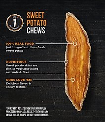 Wholesome Pride Pet Treats Sweet Potato Chews Dehydrated Dog Treats, 32-oz bag slide 2 of 9