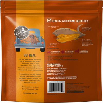 Show full view: Wholesome Pride Pet Treats Sweet Potato Fries All-Natural Single Ingredient Dog Treats, 16-oz bag slide 10 of 11