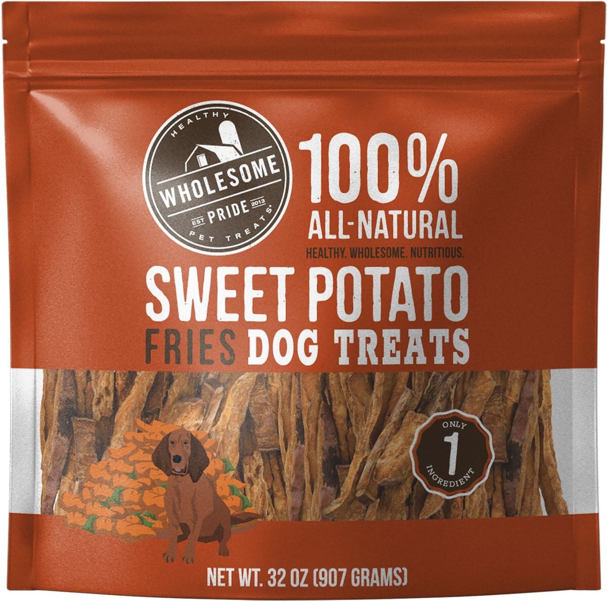 Wholesome Pride Pet Treats Sweet Potato Fries All-Natural Single Ingredient Dog Treats