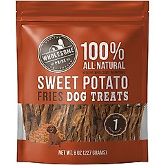 Wholesome Pride Pet Treats Sweet Potato Fries All-Natural Single Ingredient Dog Treats, 8-oz bag