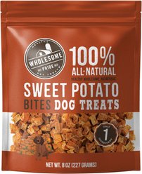 Wholesome Pride Pet Treats Sweet Potato Mini Bites Dehydrated Dog Treats, 8-oz