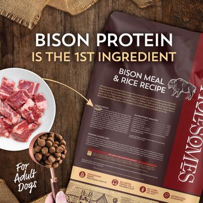 Show full view: Wholesomes Adult Bison Meal & Rice Dry Dog Food, 35-lb bag slide 4 of 10
