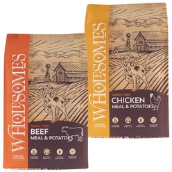 Wholesomes Chicken Meal & Potatoes Formula + Beef Meal & Potatoes Formula Dry Dog Food