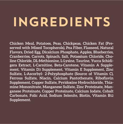 Show full view: Wholesomes Chicken Meal & Potatoes Formula Grain-Free Dry Dog Food, 35-lb bag slide 6 of 10