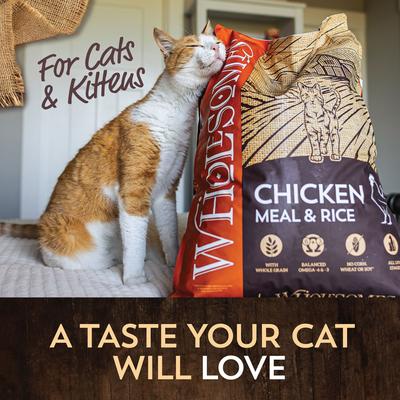 Show full view: Wholesomes Chicken Meal & Rice Formula Adult Dry Cat Food, 15-lb bag slide 8 of 9