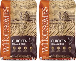 Wholesomes Chicken Meal & Rice Formula Adult Dry Cat Food, 30-lb bundle 