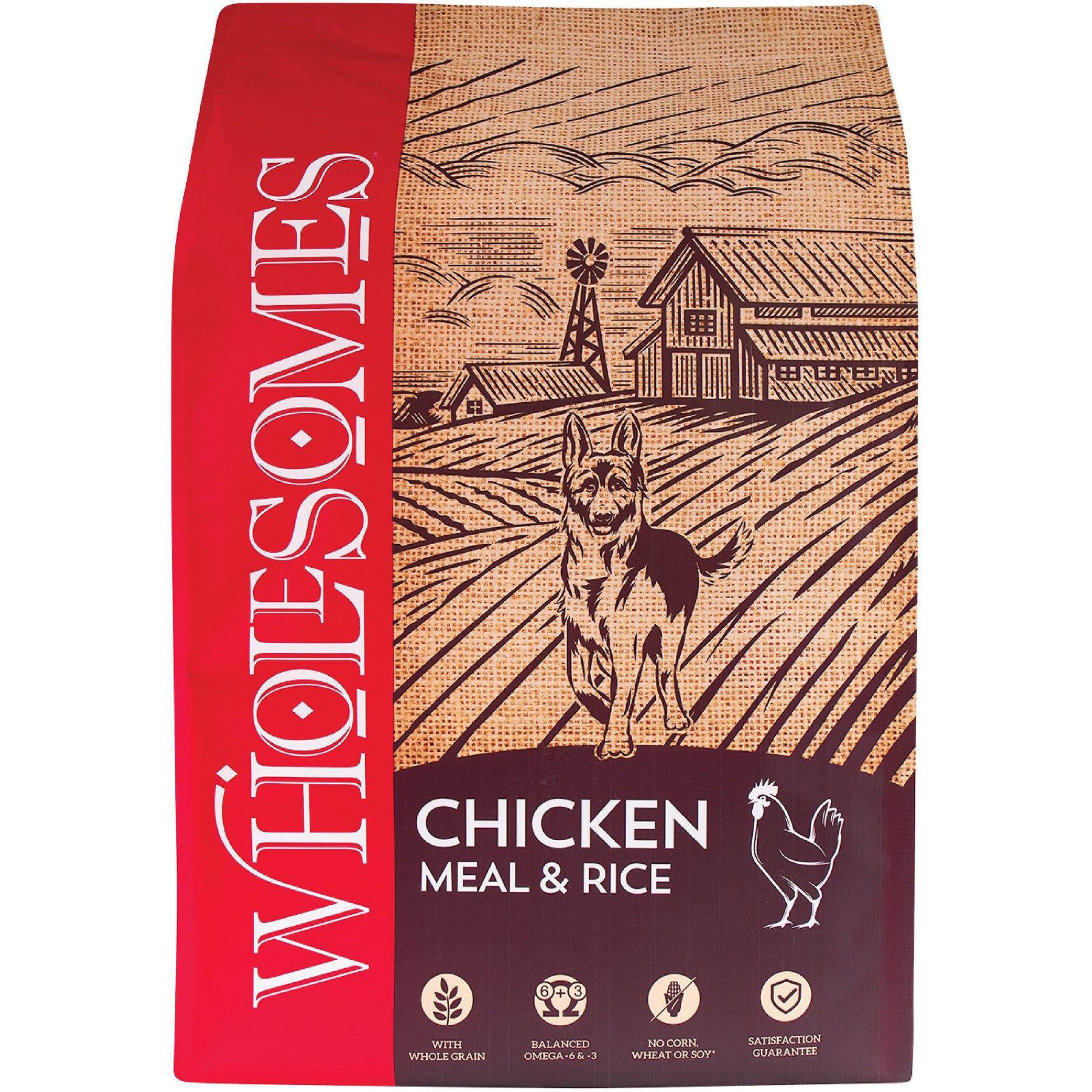 Wholesomes Chicken Meal & Rice Formula Adult Dry Dog Food, 80-lb bundle