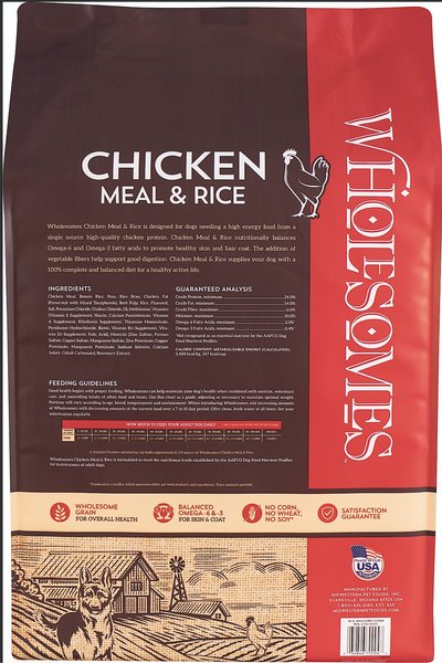 Wholesomes Chicken Meal & Rice Formula Adult Dry Dog Food
