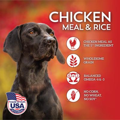 Show full view: Wholesomes Chicken Meal & Rice Formula Adult Dry Dog Food, 40-lb bag slide 5 of 8
