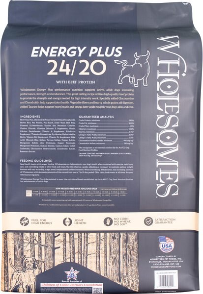 Wholesomes Energy Plus 24/20 Dry Dog Food, 40-lb bag