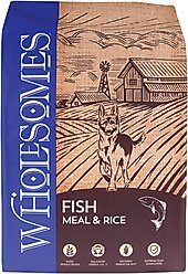 Wholesomes Fish Meal & Rice Formula Adult Dry Dog Food, 40-lb bag