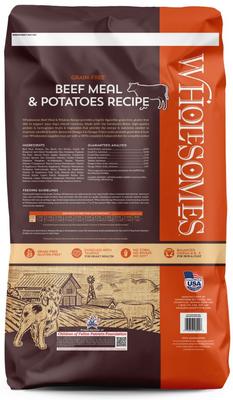 Show full view: Wholesomes Grain-Free Beef Meal & Potatoes Formula Dry Dog Food, 35-lb bag slide 3 of 10