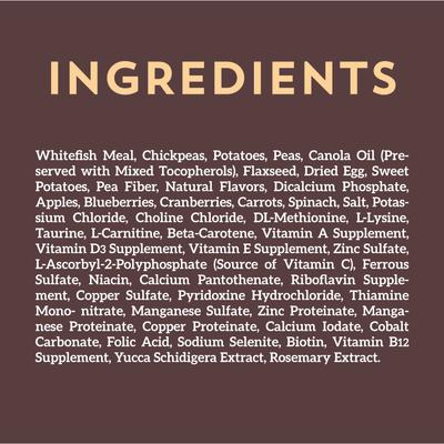 Show full view: Wholesomes Grain-Free Beef Meal & Potatoes Formula + Whitefish Meal & Potatoes Formula Dry Dog Food slide 8 of 10