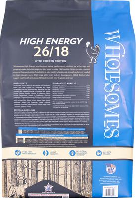 Show full view: Wholesomes High Energy 26/18 Dry Dog Food, 40-lb bag slide 3 of 4